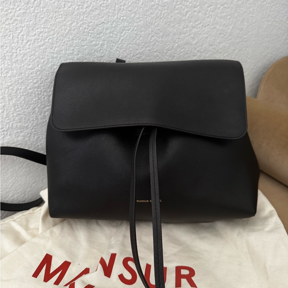 Black leather Mansur Gavriel Soft Lady Bag
